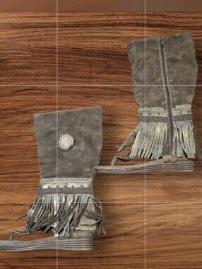 Suede Fringe Ankle Sandal Festival Boots